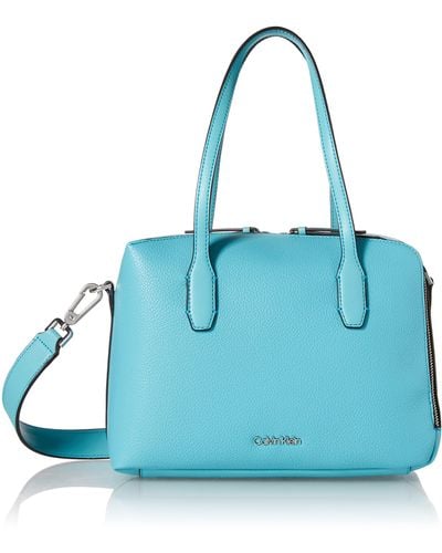 Calvin Klein Brenda Satchel Bag - Blue