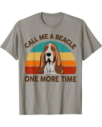 Caterpillar Basset-hound Shirt Call Me Beagle More Time Funny Lover Gift T-shirt - Gray