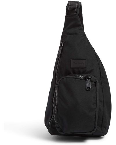 Vera Bradley Recycled Lighten Up Reactive Mini Sling Backpack Bookbag - Black