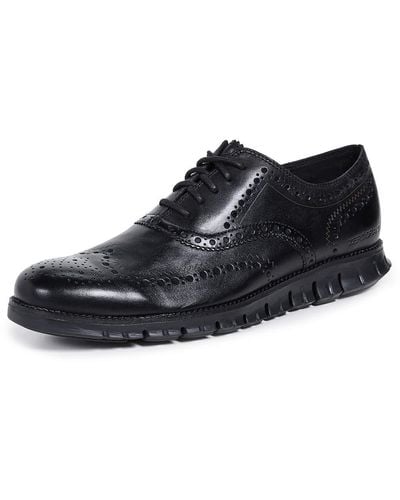 Cole Haan Zerogrand Wingtip Leather Oxford Shoes - Black