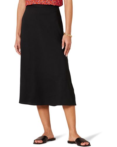 Amazon Essentials Georgette Midi Length Skirt - Black