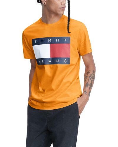Tommy Hilfiger Short Sleeve Tommy Jeans Graphic T-shirt - Orange