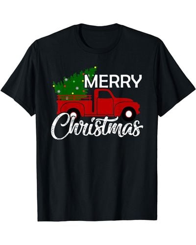 christmas shirt with truck and tree