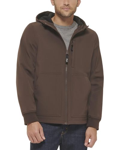 Levi's Soft Shell Trail Hoody Jacket - Brown