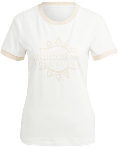 adidas Originals Adventure Logo Slim T-shirt - White