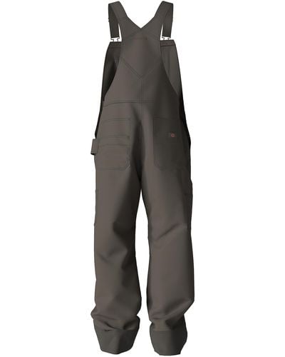 Dickies Tradebuilt Wax Coated Canvas Double Front Bib - Gray