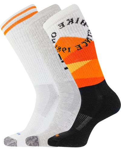 Merrell And Recycled Everyday Socks-3 Pair Pack-repreve Mesh - Orange