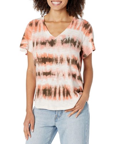 Jessica Simpson Plus Size Carly Flutter Short Sleeve Tee Shirt - Multicolor