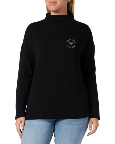 Emporio Armani Sweater Viscose Fleece Sweatshirt - Schwarz