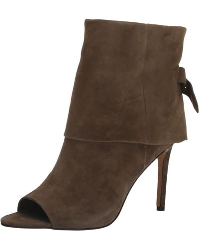 Vince Camuto Amesha Open Toe Bootie Ankle Boot - Brown
