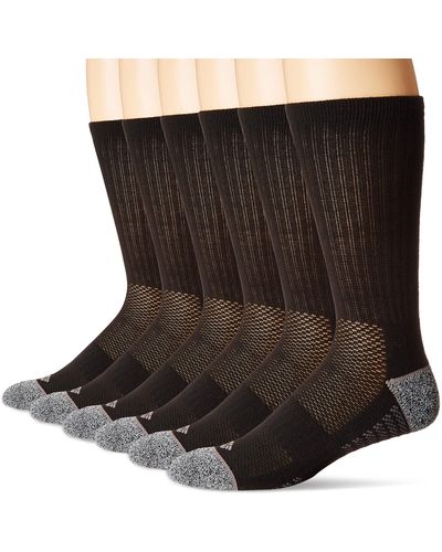 Columbia Pique Weave Crew Sock 6-pack - Black
