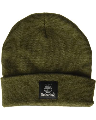 Timberland Short Watch Cap With Woven Label - Green