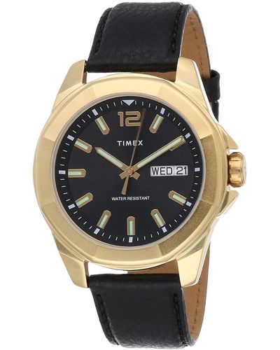 Timex Essex Avenue Day-date 44mm Tw2u82100vq Quartz Watch - Metallic