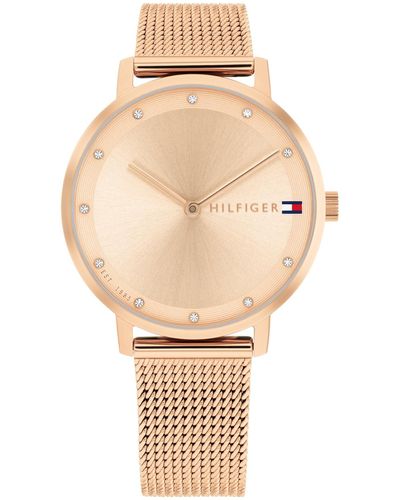 Tommy Hilfiger Thin 2h Quartz Wristwatch - Stainless Steel - Water Resistant Up To 3 Atm/30 Meters - Premium Fashion Timepiece For All - Natural