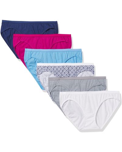 Hanes Ultimate 6-pack Breathable Cotton Hipster Panty - Blue