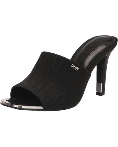 DKNY Bronx Open Toe Fashion Pump Heel Sandal Heeled - Black