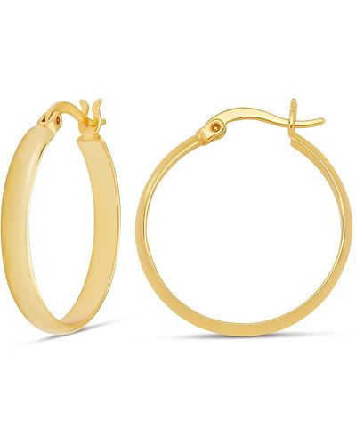 Amazon Essentials 14k Gold Plated Chunky Rounded Hoop 35mm - Metallic