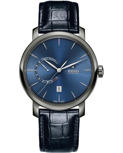 Rado Diamaster Automatic Power Reserve Blue Dial With Date Display