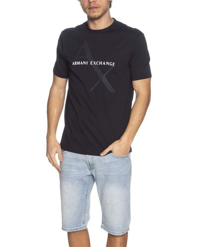 Armani Exchange | Mens Tonl Nd Contrst Logo Core Crew Neck T Shirt in Gray  for Men | Lyst