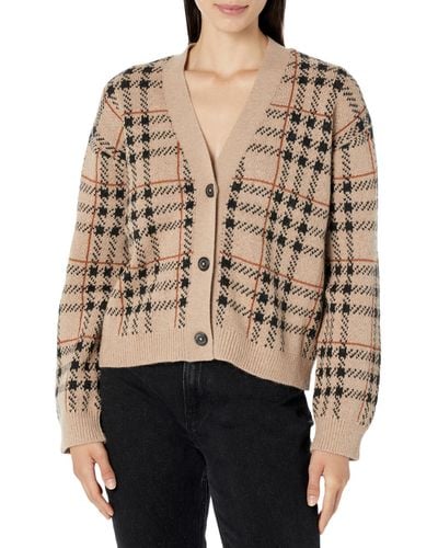 Pendleton Cropped Alpaca Wool Cardigan - Natural