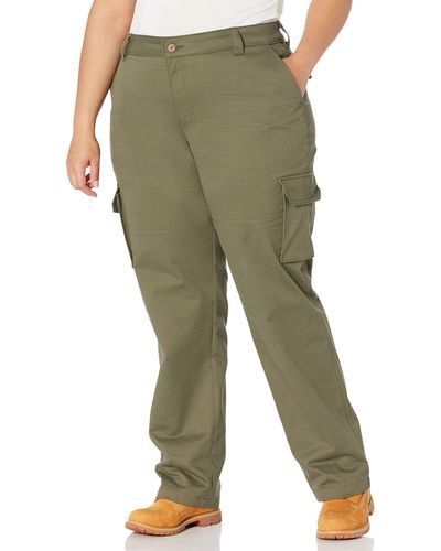 Dickies Plus Size Relaxed Fit Stretch Cargo Straight Leg Pant - Green