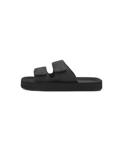 Volcom Squared Platform Velcro Strap Slide Sandal - Black