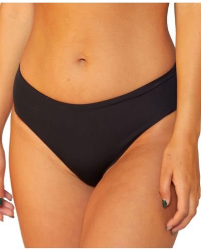 Hurley Womens Solid Full Bikini Bottoms - Black