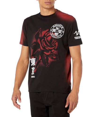 Guess Short Sleeve Bsc Rose Noir T-shirt - Black