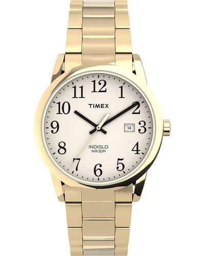 Timex Tone Case Cream Dial With Gold-tone Stainless Steel - Natural