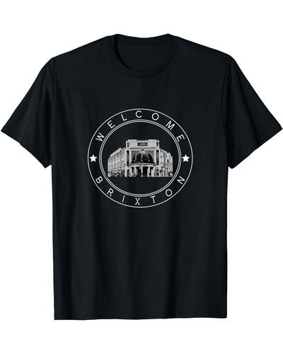 Brixton Welcome To Cult T Shirt Design From London - Black