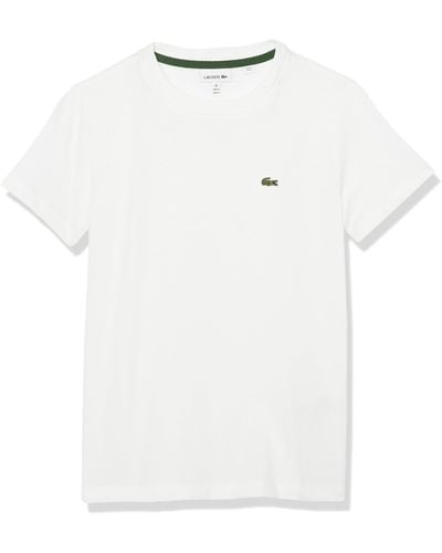 Lacoste Short Sleeve Crew Neck Classic Cotton T-shirt - White