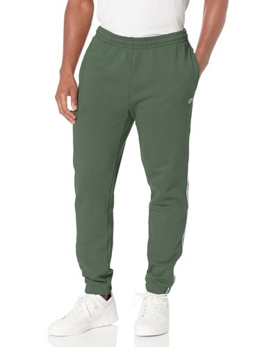 Lacoste Tapered Fit Track Trouser Pant W Side Leg Logo Taping - Green
