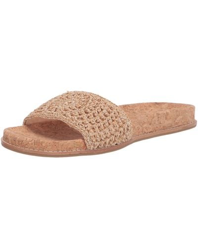 The Sak Womens Docino Slide Sandal In Crochet Slip On Sandals Summer Open Toe Shoes - Black