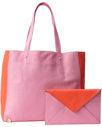 Loeffler Randall Ew Tote,bubble Gum/neon Red,one Size - Pink