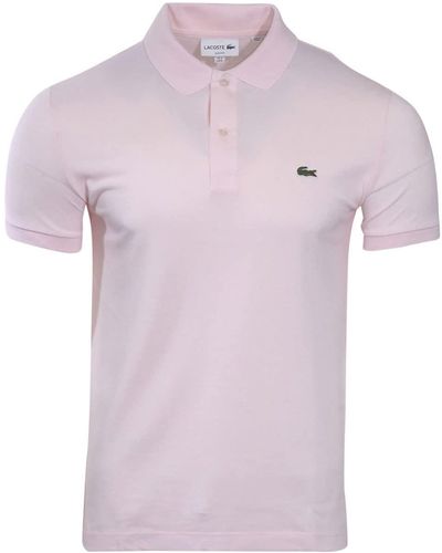 Lacoste Classic Pique Slim Fit Short Sleeve Polo Shirt - Pink
