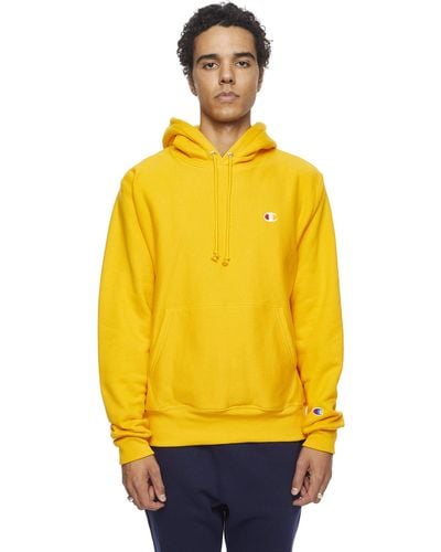 Champion Mens Reverse Weave Pullover - Yellow