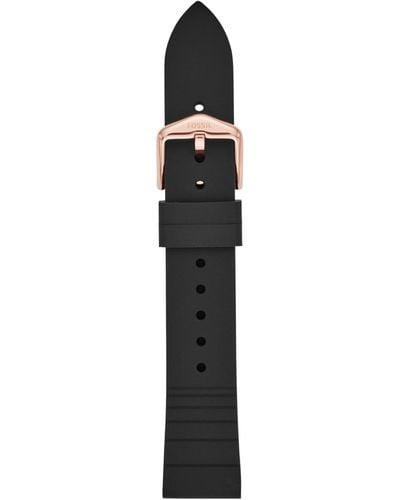 Fossil 18mm Silicone Interchangeable Watch Band Strap - Black