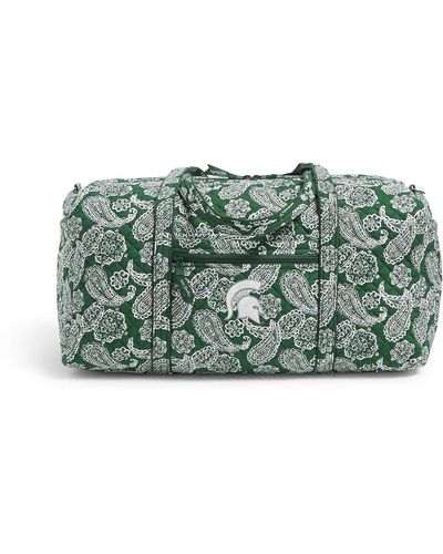 Vera Bradley Cotton Collegiate Large Travel Duffle Bag - Green