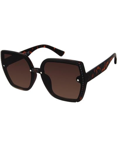 Vince Camuto Vc1064 Oversized 100% Uv Protective Square Sunglasses. Luxe Gifts For Her - Black