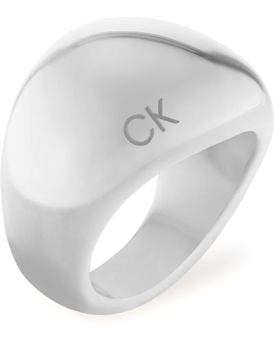 Calvin Klein Jewelry Stainless Steel Ring - White