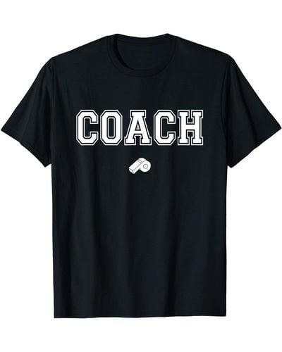 COACH Whistle T-shirt Ing Instructor Sneaker Jersey - Black