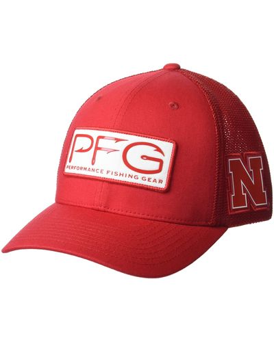 Columbia Collegiate Pfg Mesh Hooks Ball Cap - Red