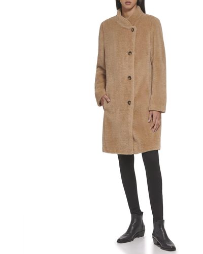 DKNY Stylish Wool Outerwear - Natural
