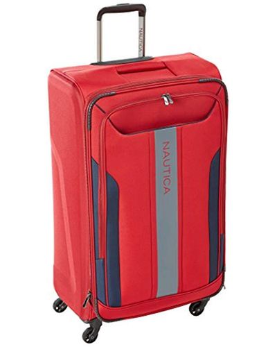 Nautica 28" Expandable Spinner Luggage - Red