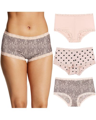 Maidenform Women's Sexy Must Haves Lace Cheeky Boyshort Panty, DMCLBS, Cola  Red, 5 at  Women's Clothing store
