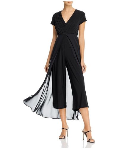 Adrianna Papell Pintucked Jersey Jumpsuit - Black