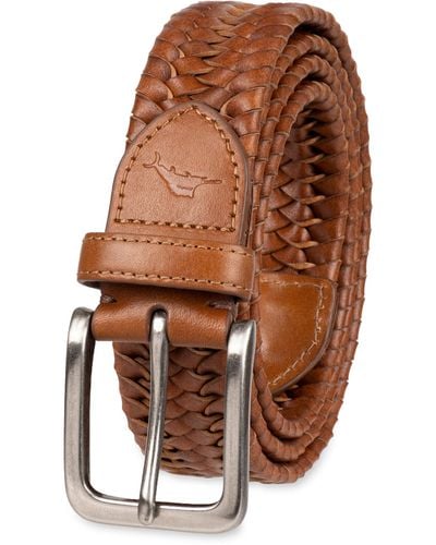 Tommy Bahama Stretch Leather Belt - Brown