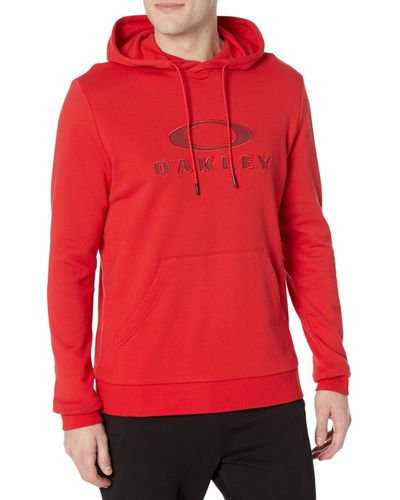 Oakley Woven Bark Pull Over Hoodie - Red