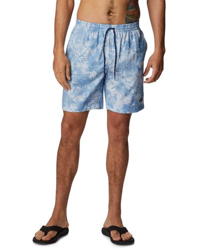 Columbia Summertide Stretch Printed Short Hiking - Blue