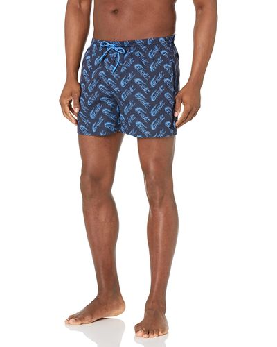 Lacoste Standard Printed Swim Short - Blue